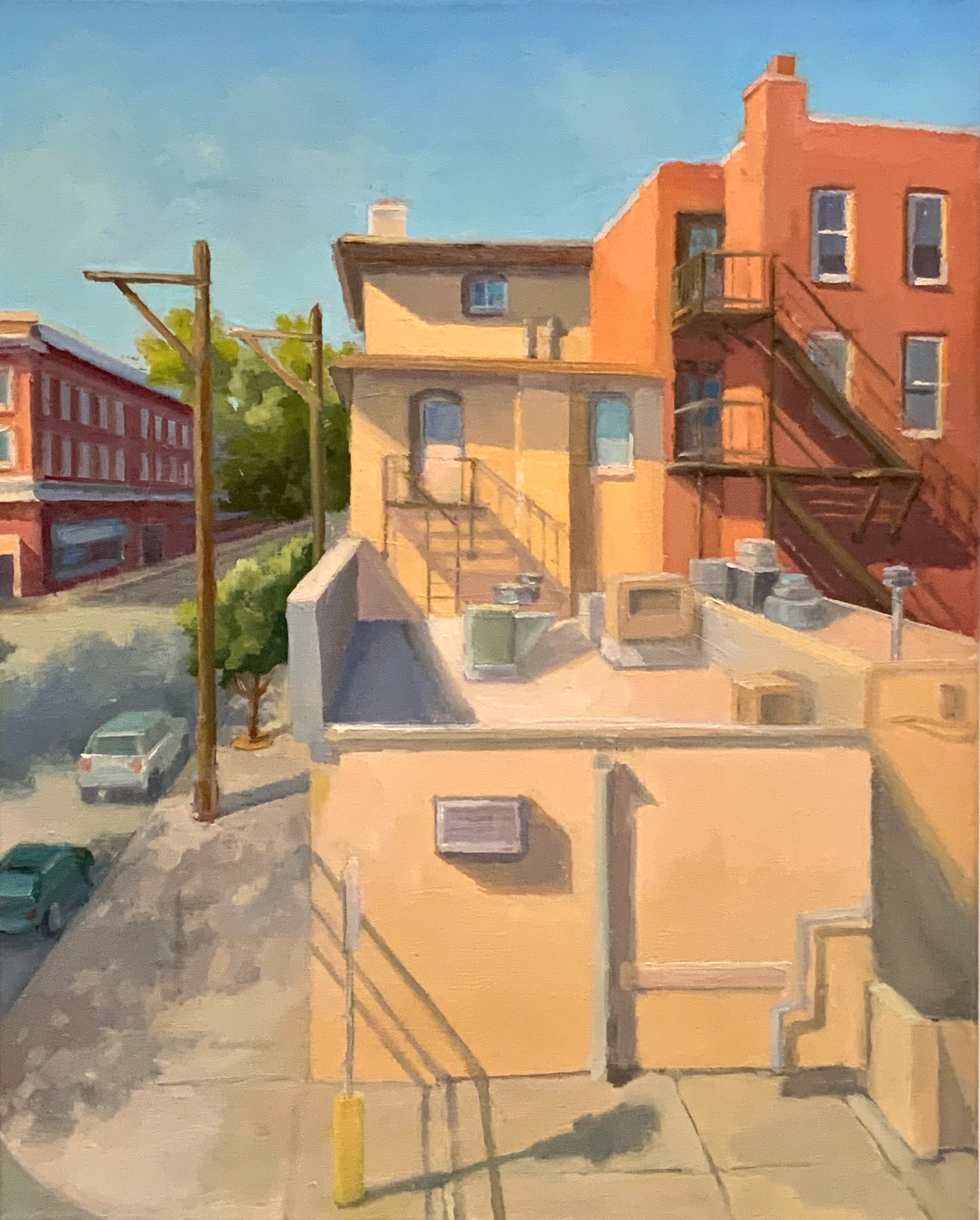 Kimberly Hoechst State Street Summer Painting - Vibrant Cityscape Artwork for Home & Office Decor | Perfect for Living Rooms, Bedrooms & Gifts