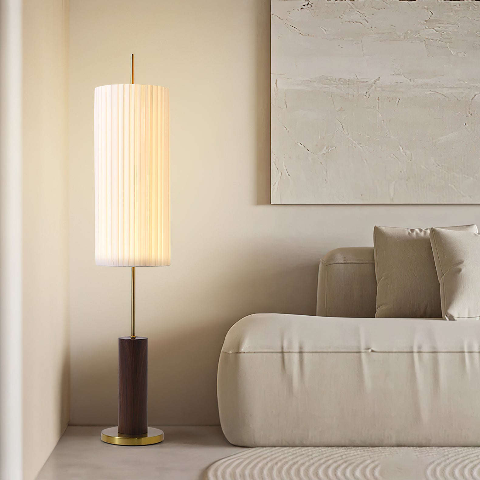 Modern Dorica Floor Lamp with Adjustable Height - Bright LED Standing Light for Living Room, Bedroom, or Office - Perfect for Reading, Working, and Relaxing