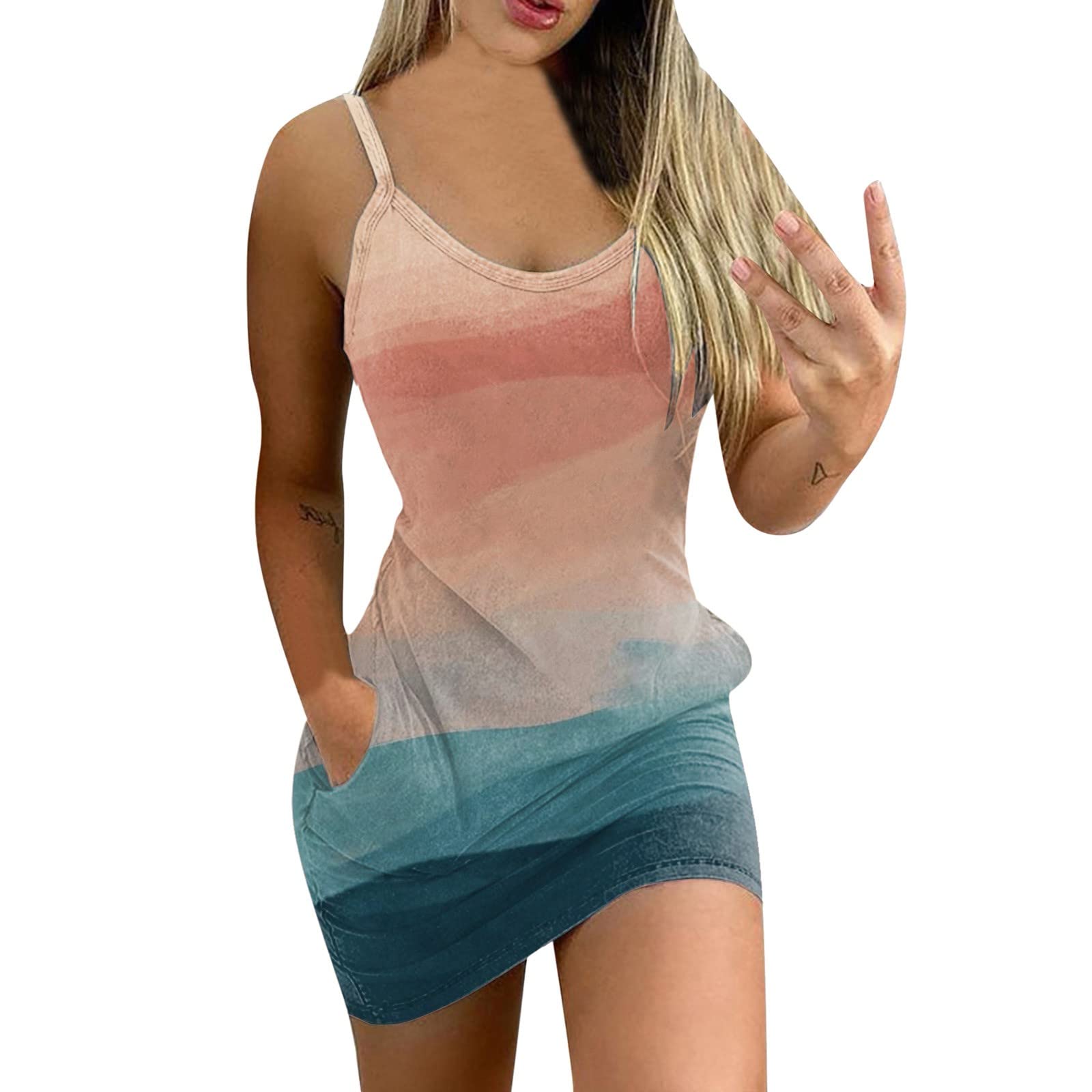 Tintwwg Women's Floral Printed T-Shirt Dress - Summer Beach Casual High Waist Dress for Women | Perfect for Vacation, Date Night & Outdoor Activities