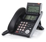 NEC ITL-8LD-1 (BK) DT730 8-Button DESIless Display IP Phone - Black Business VoIP Telephone for Office Communication (Stock# 690010) | Ideal for Call Centers & Corporate Environments