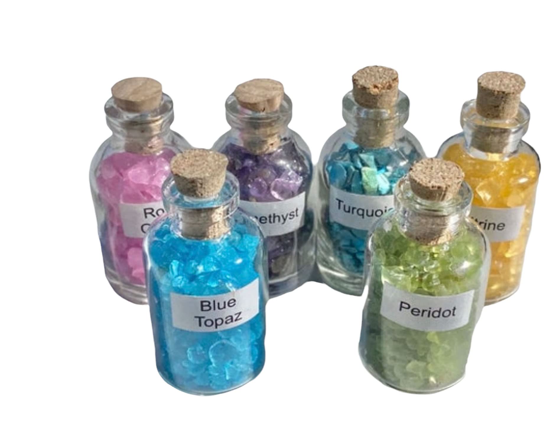 Nuummite Crystal Bottle - Mini Gemstone Gift for Home & Office Decor
