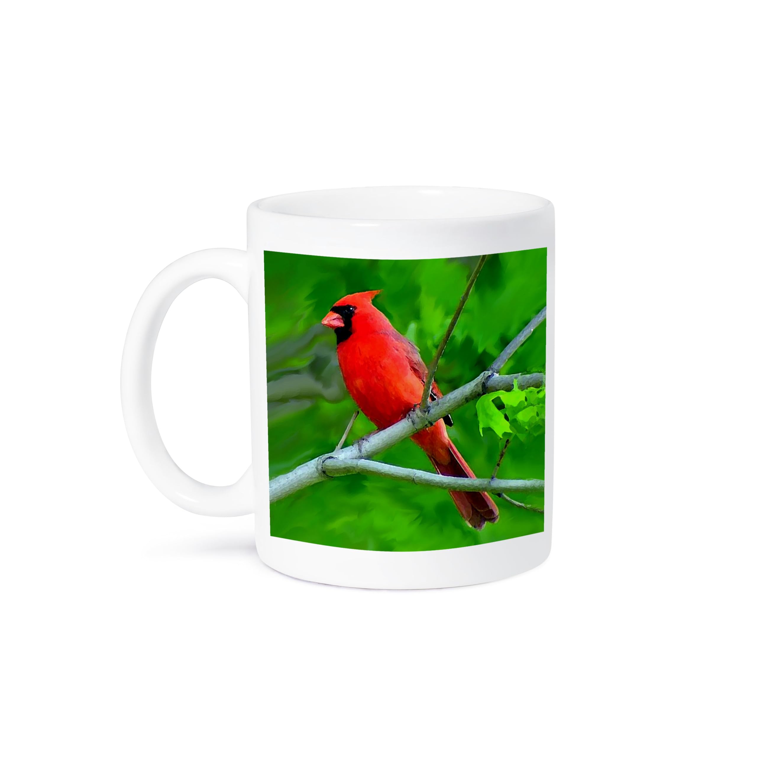 3D Rose Red Cardinal Ceramic Mug - 15 oz Insulated Coffee Cup with Handle, Perfect for Hot Tea, Coffee & Hot Chocolate - Great for Home, Office & Gifts