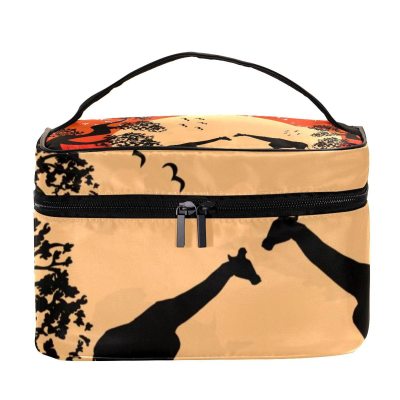 The Sunset Adventure with the African Giraffe Makeup Bag