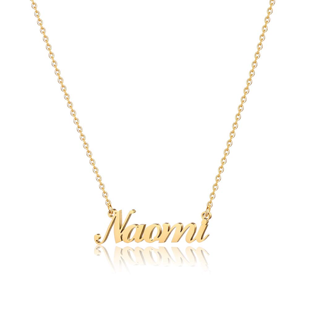 Custom Name Necklace for Women & Girls - 18K Gold Plated Personalized Monogram Jewelry | Perfect Gift for Birthday, Anniversary & Valentine's Day