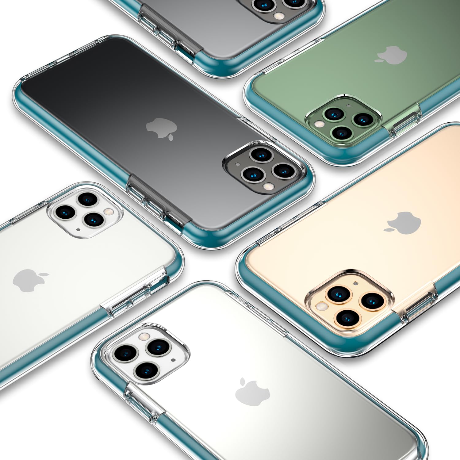 COOLQO iPhone 11 Pro Case 5.8 Inch - Clear Shockproof Silicone Cover with 2 Tempered Glass Screen Protectors | 360° Full Body Protection | Perfect for Everyday Use, Travel & Outdoor Activities - Green