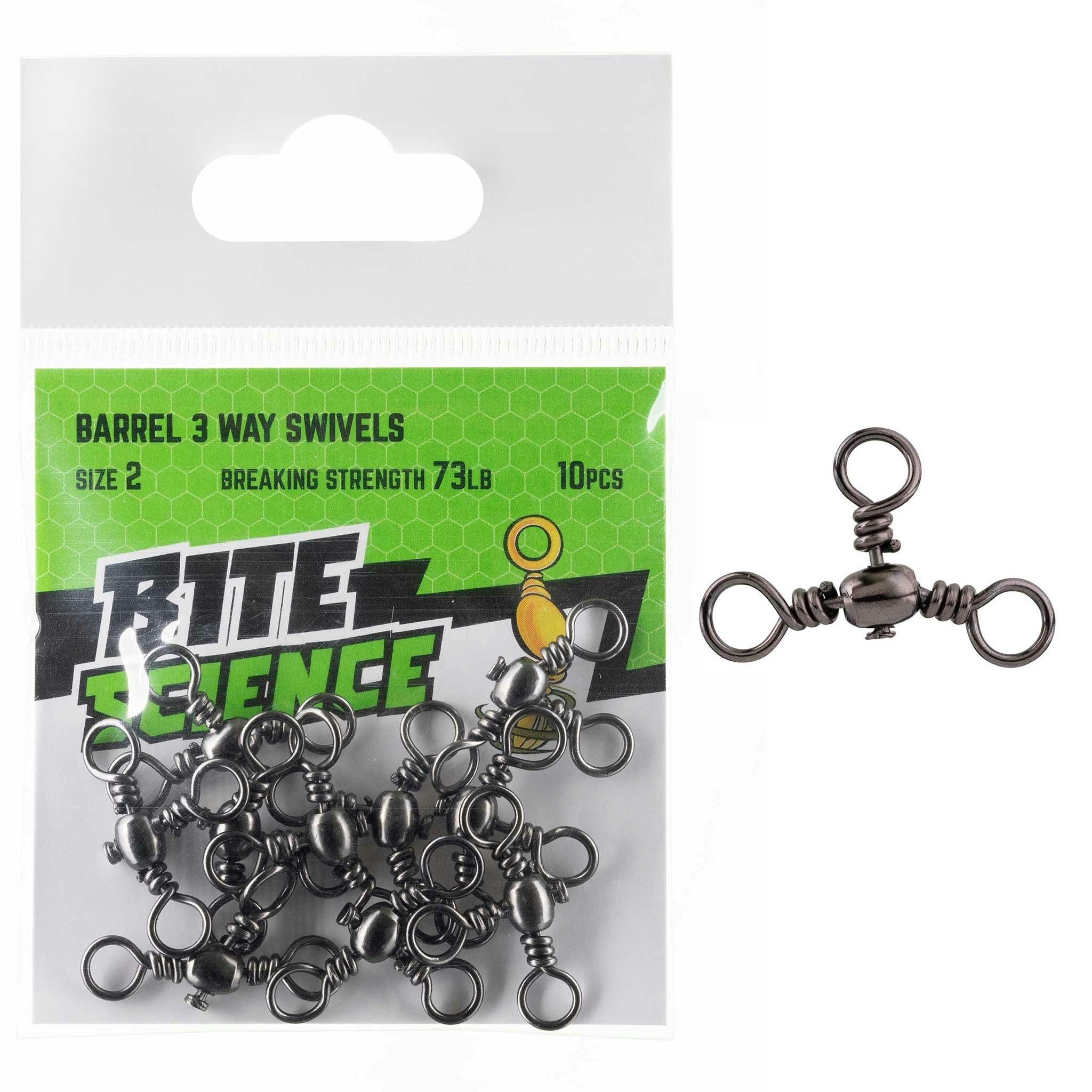 Bite Science Swivels Barrel 3 Way Fishing Lure - High Performance Bass Fishing Lures for Freshwater & Saltwater - Perfect for Casting, Trolling and Jigging