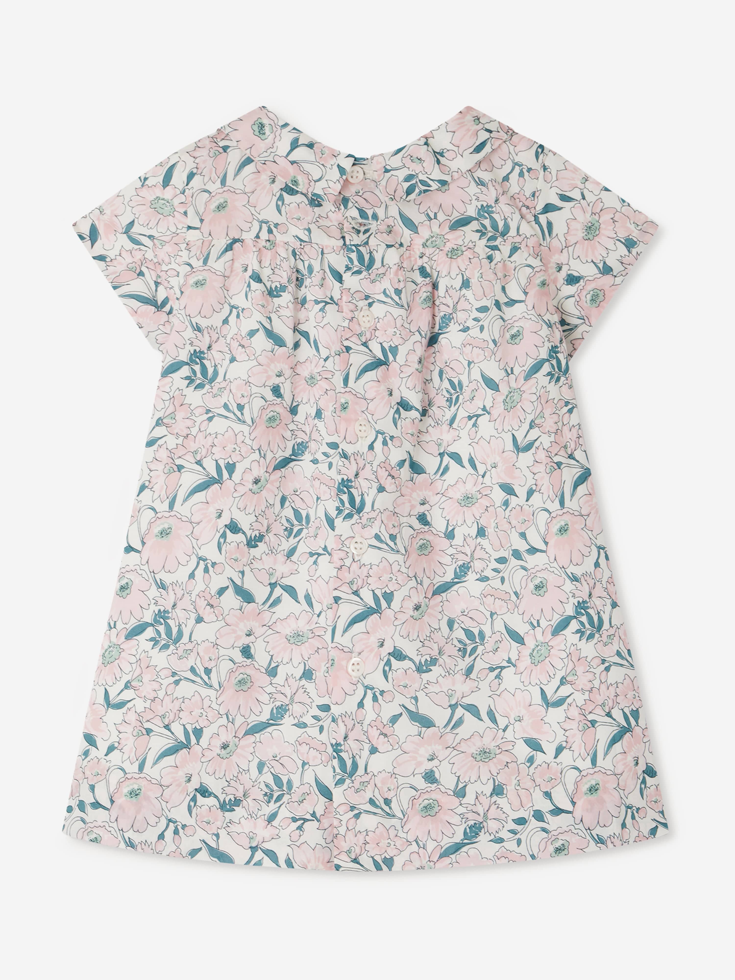 Pink Floral Jadila Dress for Baby Girls - Cute & Comfortable Outfit for Parties, Photos & Special Occasions