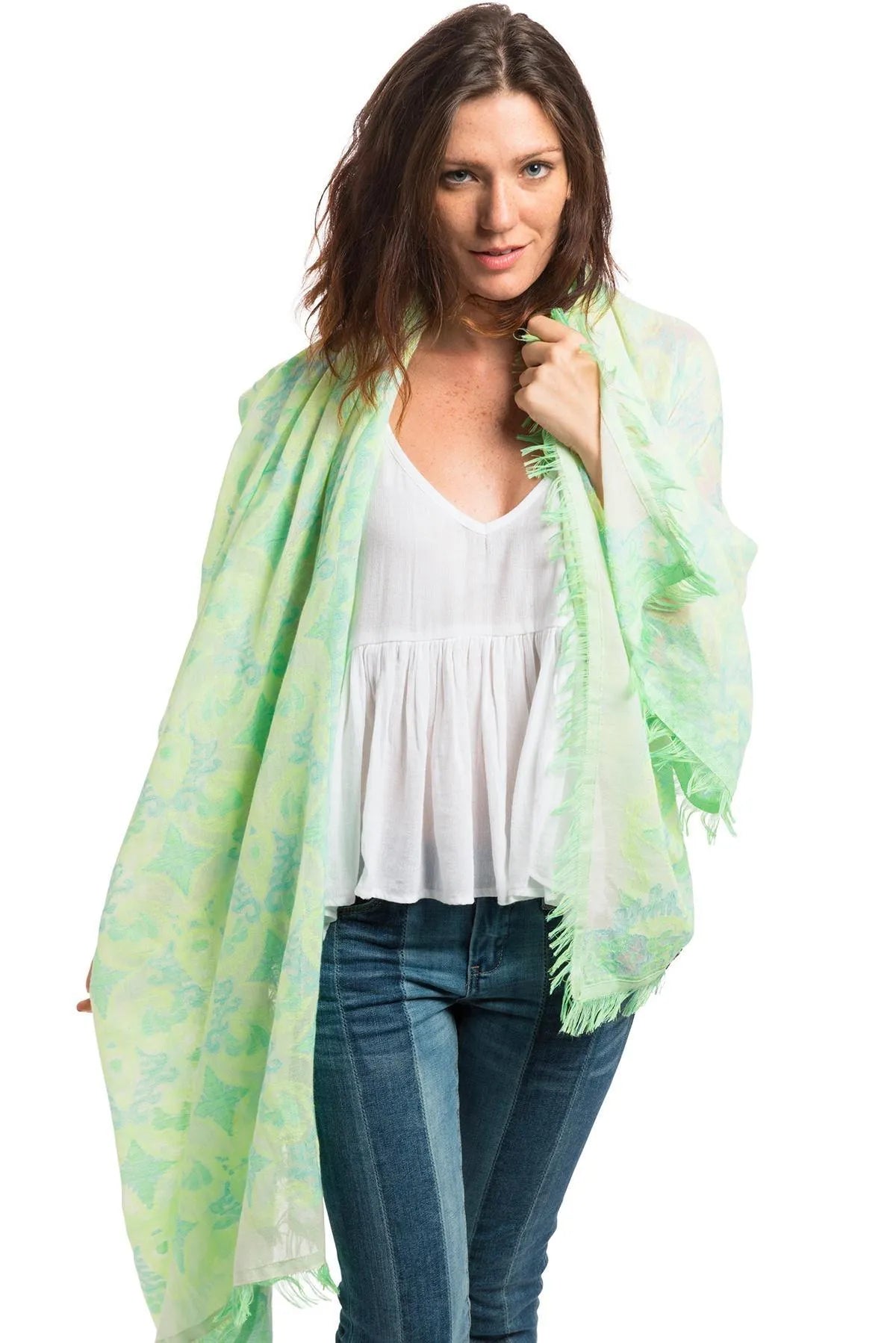 Vibrant Green Eyelash Scarf - Soft Fashion Scarf for Women, Trendy Winter Accessory - Perfect for Cold Weather, Parties & Holiday Outfits