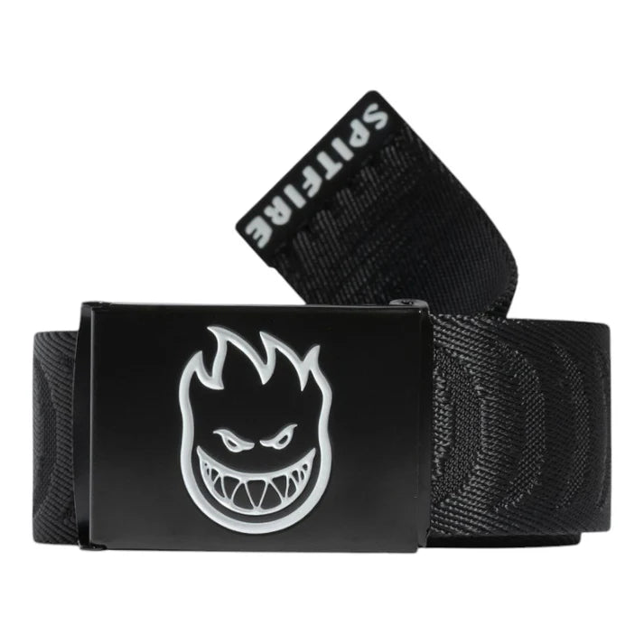 Spitfire Bighead Crescent Jacquard Black/White Belt - Stylish Skateboard & Streetwear Accessory for Men & Women