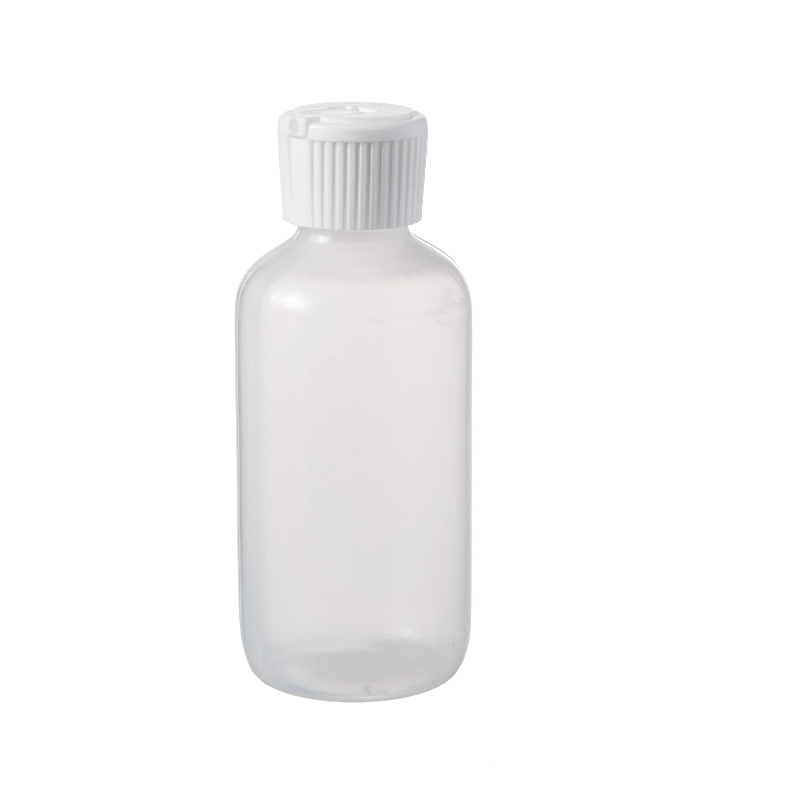 24-Pack White 4 oz LDPE Boston Round Bottles with Flip-Top Cap - Durable Plastic Containers for Essential Oils, DIY Beauty Products & Travel Toiletries