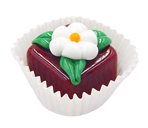 Cherry Red with White Flower