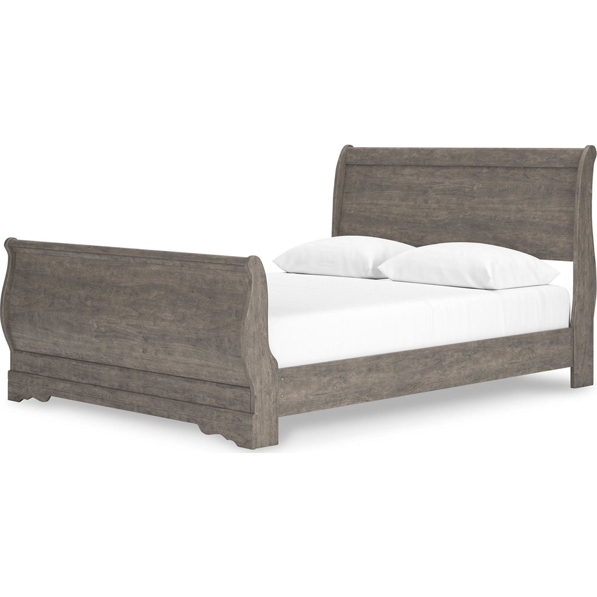 Bayzor 5-Piece King Size Bedroom Set in Gray - Modern Bed Frame, Nightstands & Dresser for Master Bedroom Decor