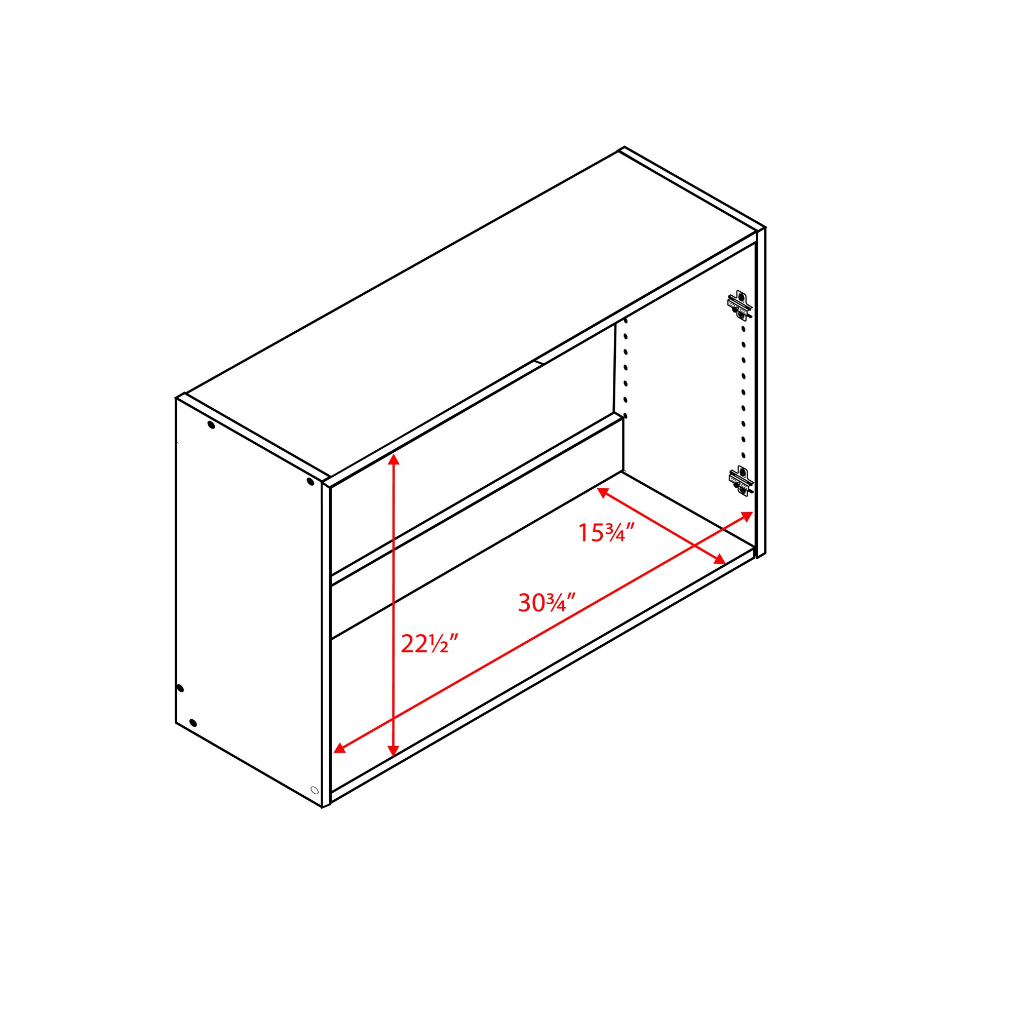 Prepac White Wall Mounted Storage Cabinet - 16