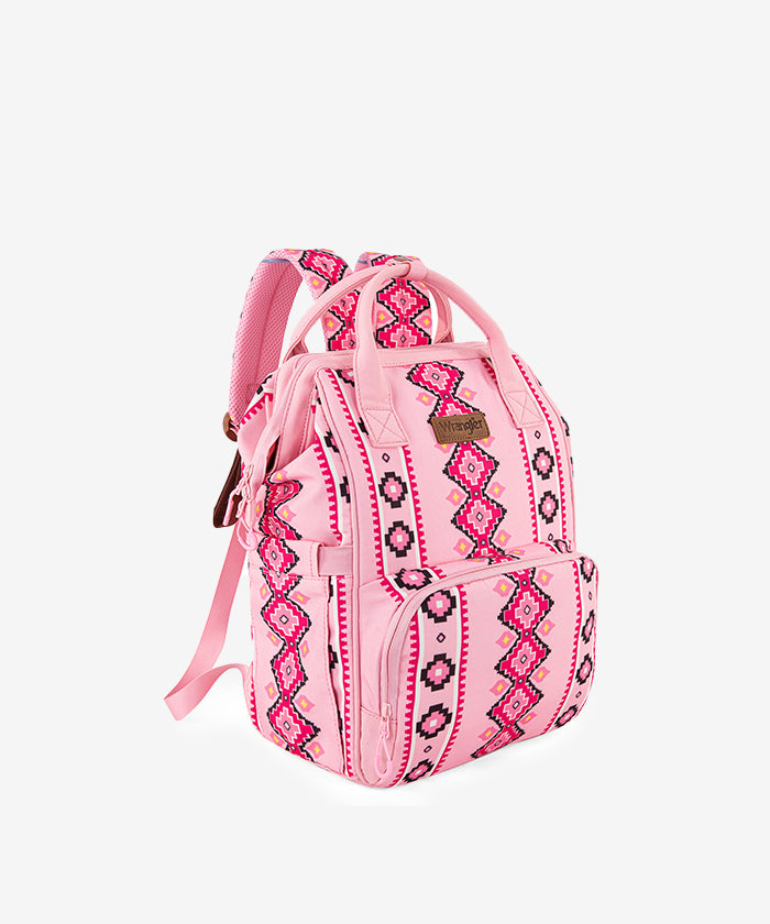 Wrangler Aztec Southwestern Print Diaper Bag - Stylish Baby Essentials Organizer for Travel, Outings & Daily Use