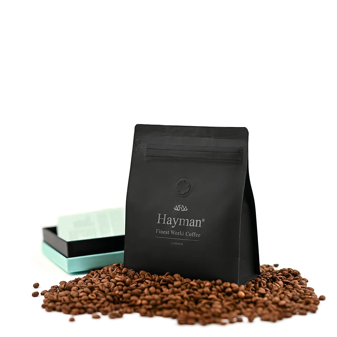 Hayman Coffee - 100% Authentic Jamaican Blue Mountain Coffee, Whole Bean Medium Roast, Fresh Gourmet Coffee Beans, 24oz (680g) Pack | Perfect for Home Brewing, Office Use & Gifts