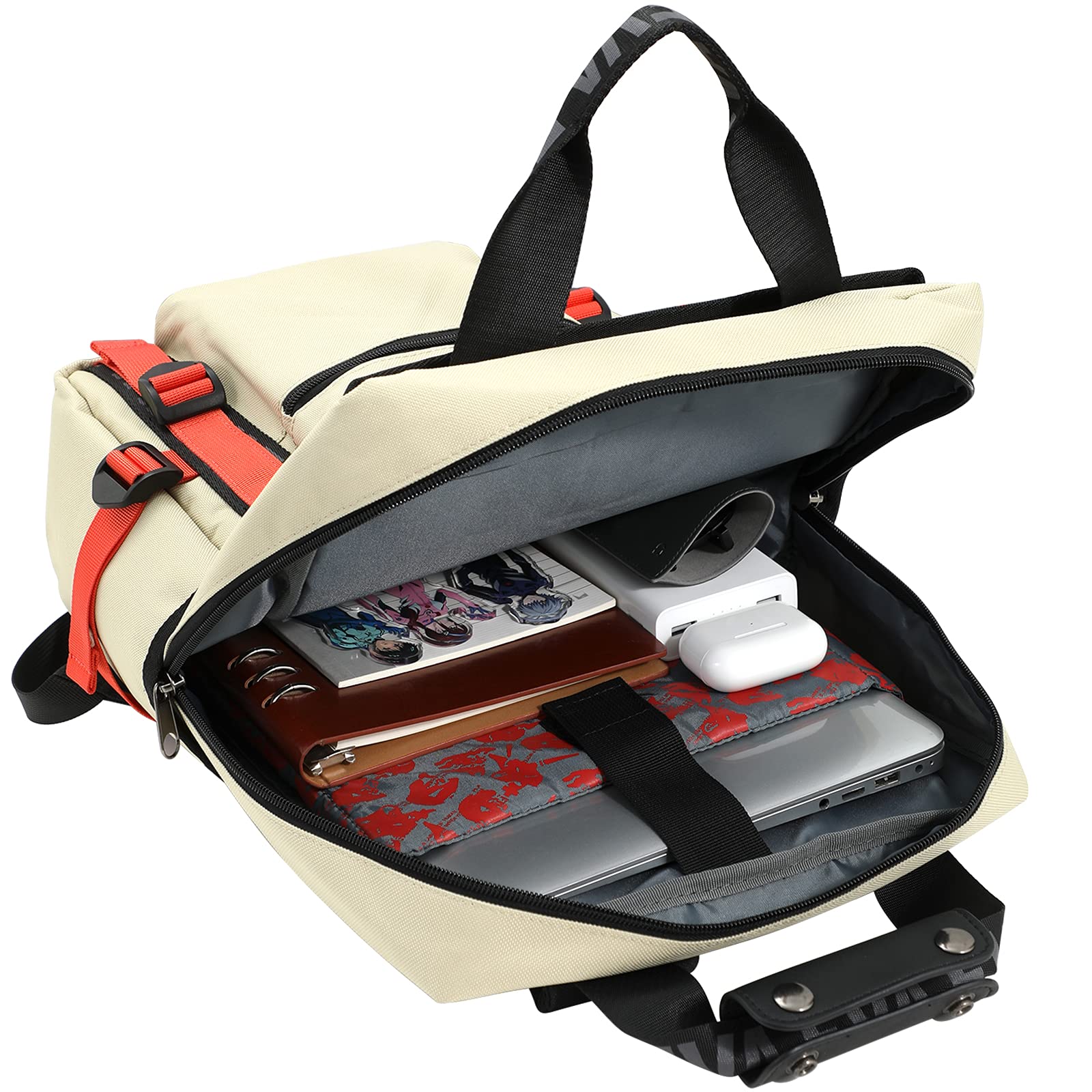 FIREFIRST Neon Genesis Evangelion Backpack 15.6 Inch Laptop Backpack for Men & Women - Stylish Anime School Backpack, Travel Backpack for Work, College, Commute & Daily Use