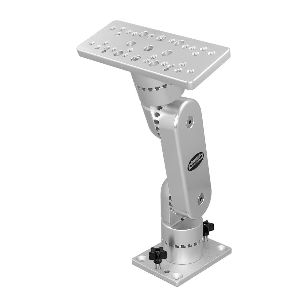 Traxstech Dual Pivot Adjustable Fishing Electronics Mount - Lift & Turn Track System Base for Fish Finders & GPS - Perfect for Bass Boats, Kayaks & Offshore Fishing