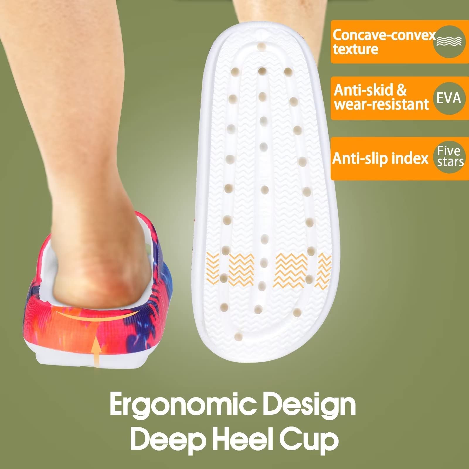 EQUICK Cloud Slides Pillow Slippers for Women & Men - Ultra Soft Bathroom Slippers with Cushioned Thick Sole - Indoor/Outdoor Shower Sandals for Home, Spa, and Travel Comfort