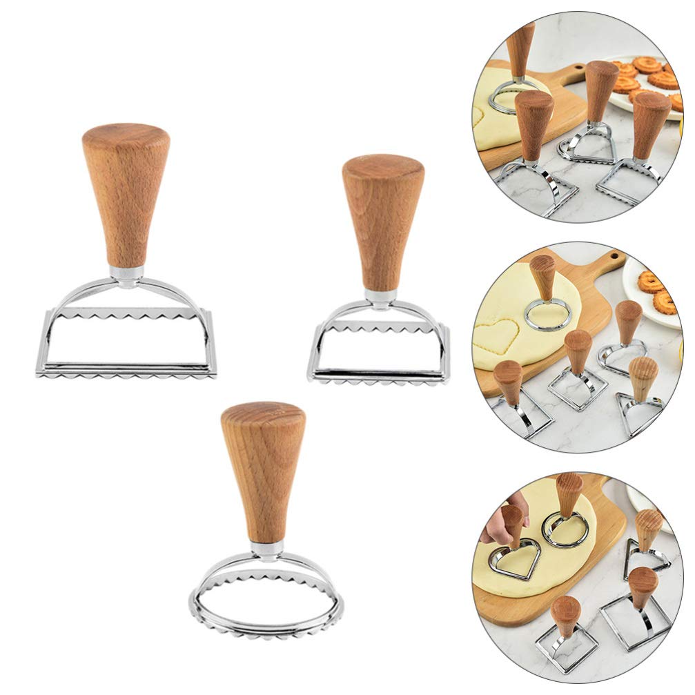 3-Piece Dumpling Maker Set - Biscuit Cutter, Ravioli Stamp & Cake Molds - Professional Baking Tools for Homemade Dumplings, Cookies & Pasta - Perfect for Holiday Baking & Family Cooking
