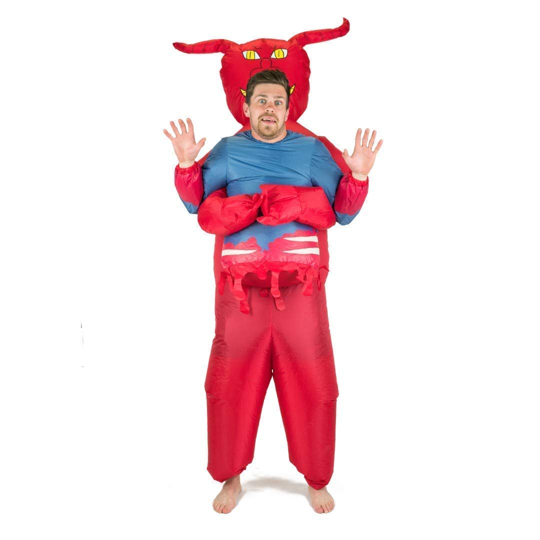 Red Devil Inflatable Halloween Costume for Adults - One Size Fits Most - Perfect for Halloween Parties, Cosplay & Scary Events