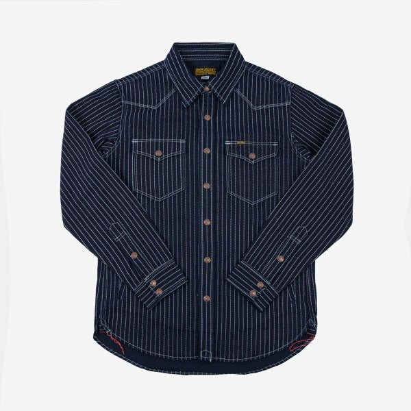 Iron Heart IHSH 227 12oz Wabash CPO Shirt - Indigo Denim Workwear for Men | Durable & Stylish for Outdoor Work, Motorcycle Riding & Casual Wear