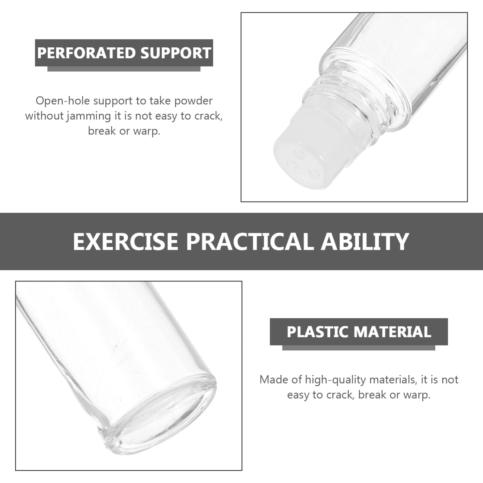 20pcs Mini Clear 3ml Empty Plastic Powder Containers with Sifter - Refillable Cosmetic Jars for Loose Face Powder, Shampoo, Conditioner & Lotion | Perfect for Travel, Makeup Kit & DIY Beauty Products