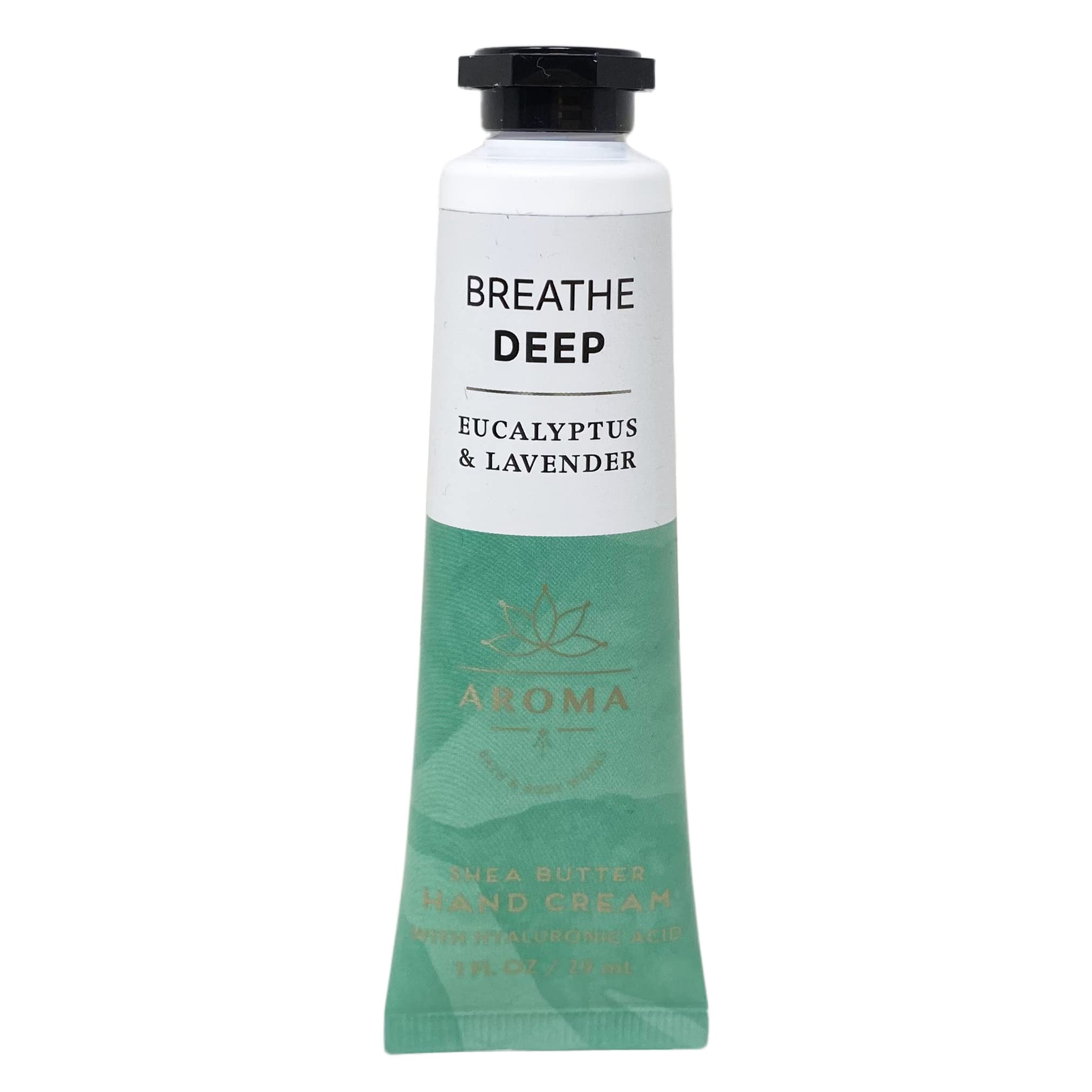 Bath & Body Works Aroma Breathe Deep Eucalyptus & Lavender Shea Butter Hand Cream - 1 fl oz / 29 mL - Moisturizing Hand Lotion for Dry Skin, Perfect for Travel, Office & Home Use