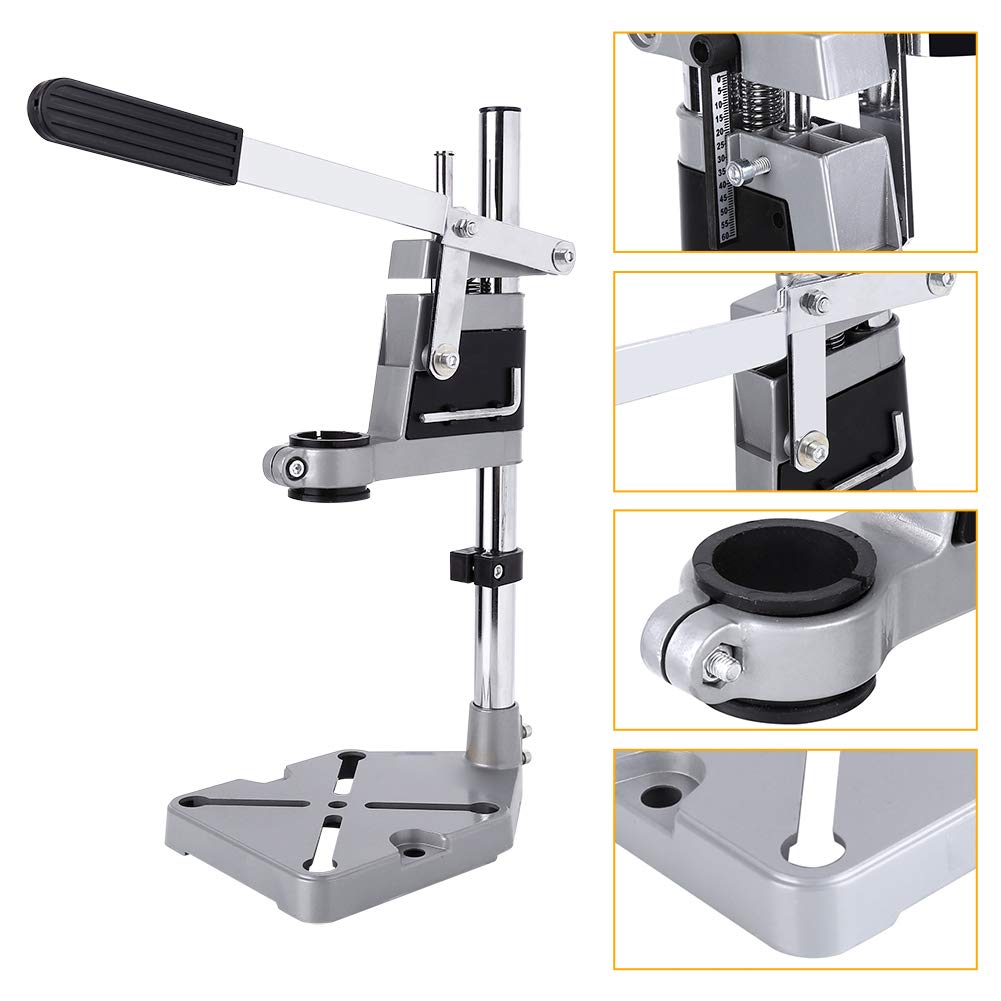 Portable Bench Drill Press Stand - Universal Clamp Drill Press Workbench with Drilling Guide | Perfect for Woodworking, Metalworking & DIY Home Projects