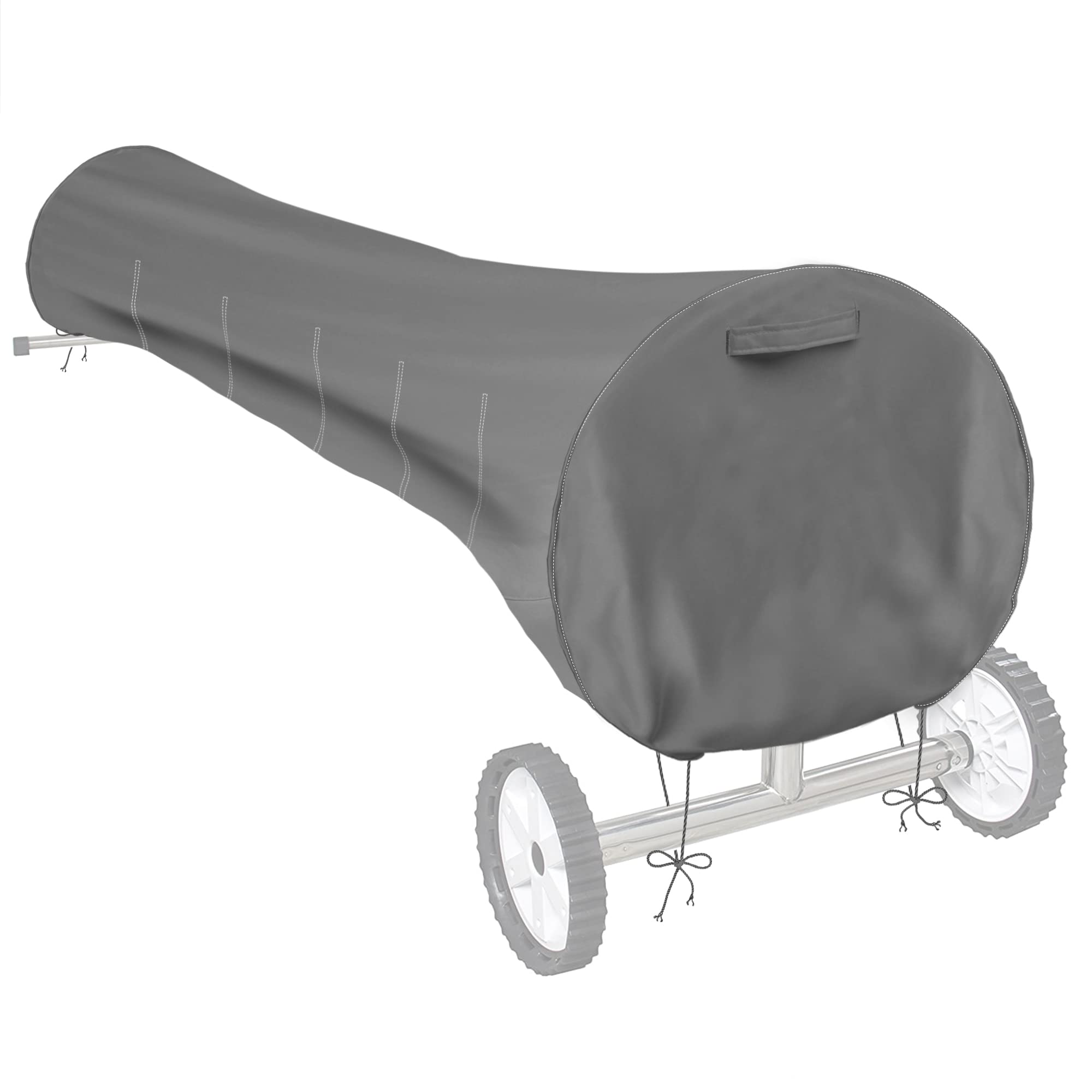iKover Heavy Duty Waterproof Solar Pool Cover Reel for Pools up to 16' Wide - All Weather Protection, UV Resistant, Durable Gray Blanket Reel - Perfect for Inground & Above Ground Pools, Easy Storage & Protection