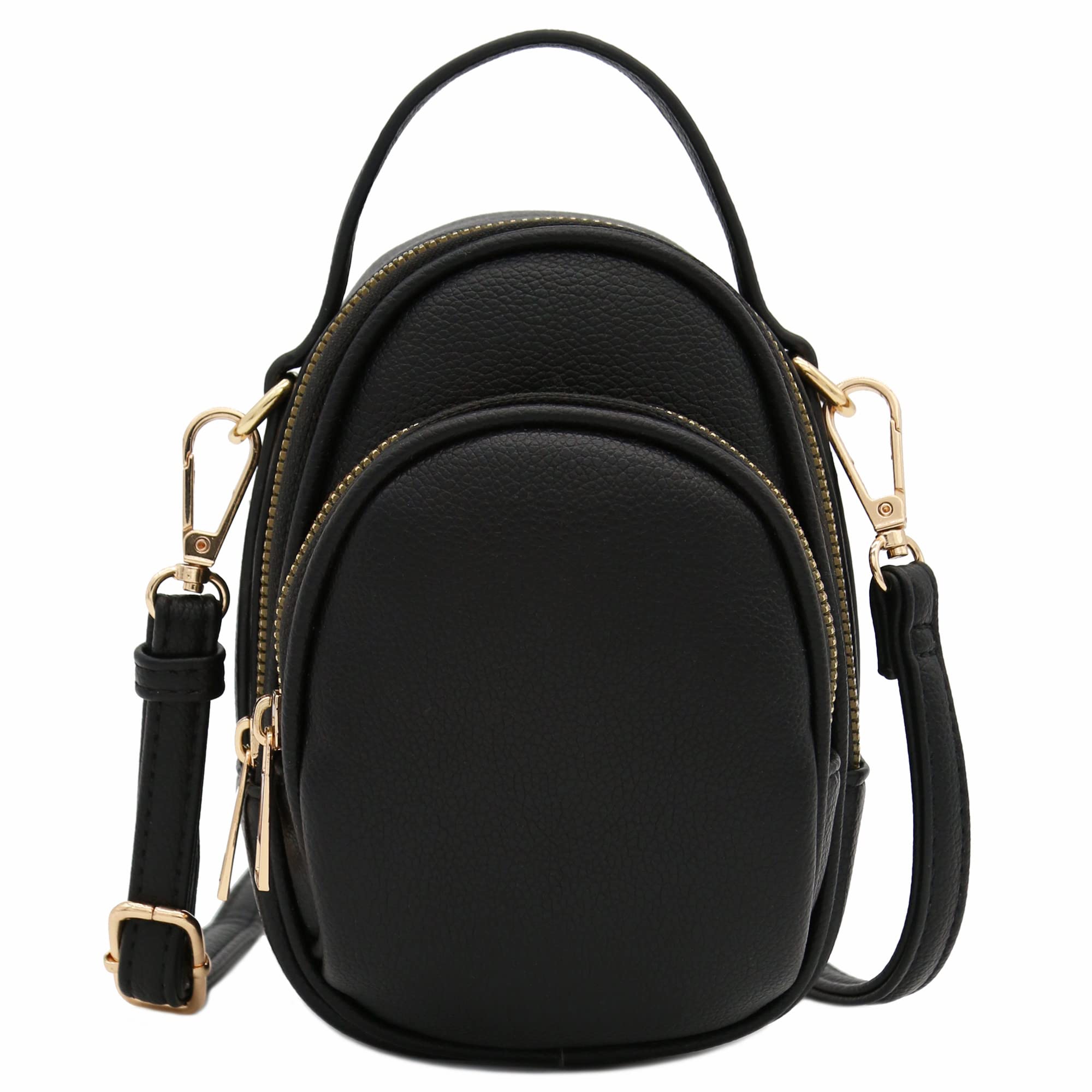 Stylish Two-Compartment Mini Oval Crossbody Bag - PU Leather Purse for Women | Perfect for Daily Use, Travel & Shopping