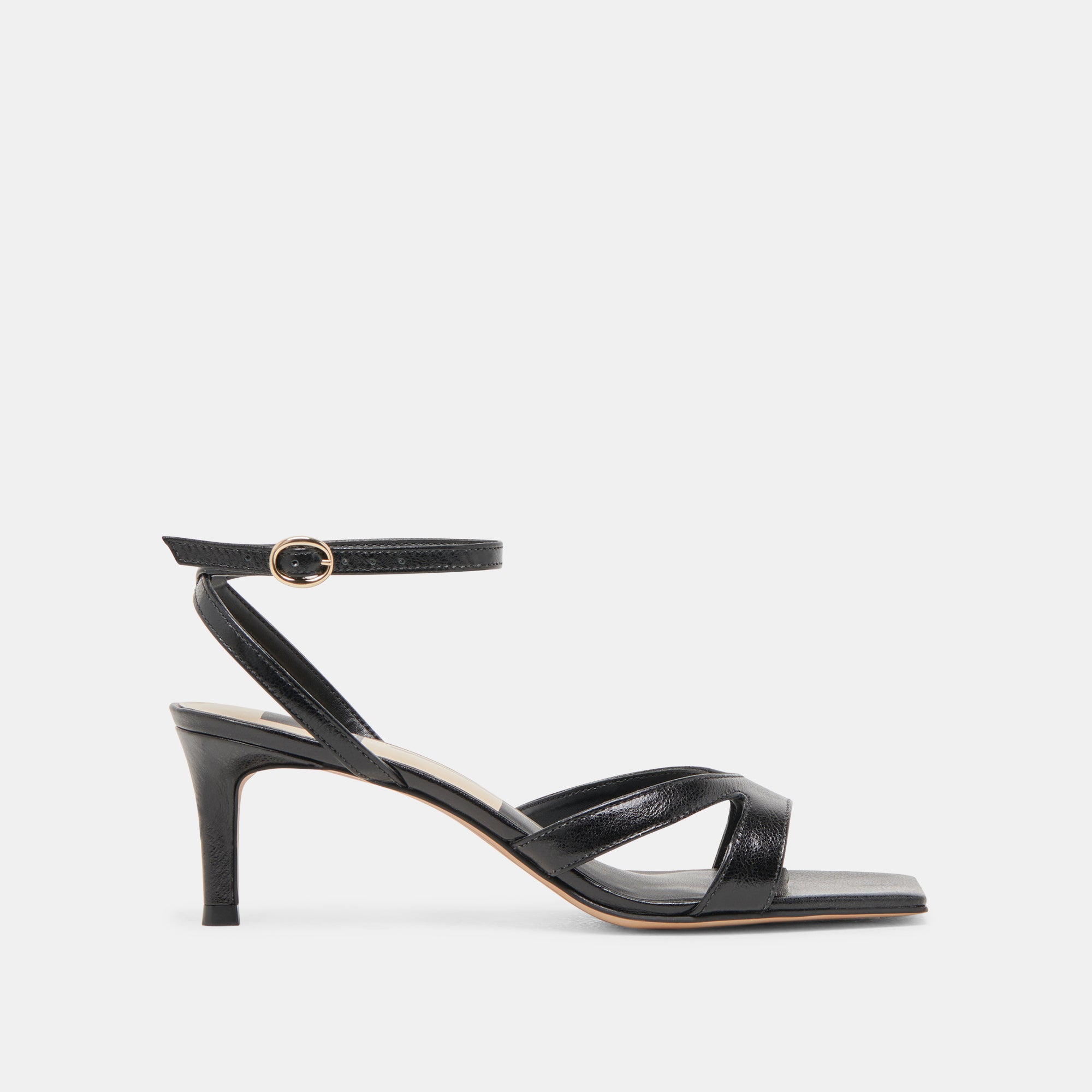 Becki Wide Heels - Midnight Crinkle Patent Leather Women's Shoes for Comfort & Style | Perfect for Office, Parties & Evening Events