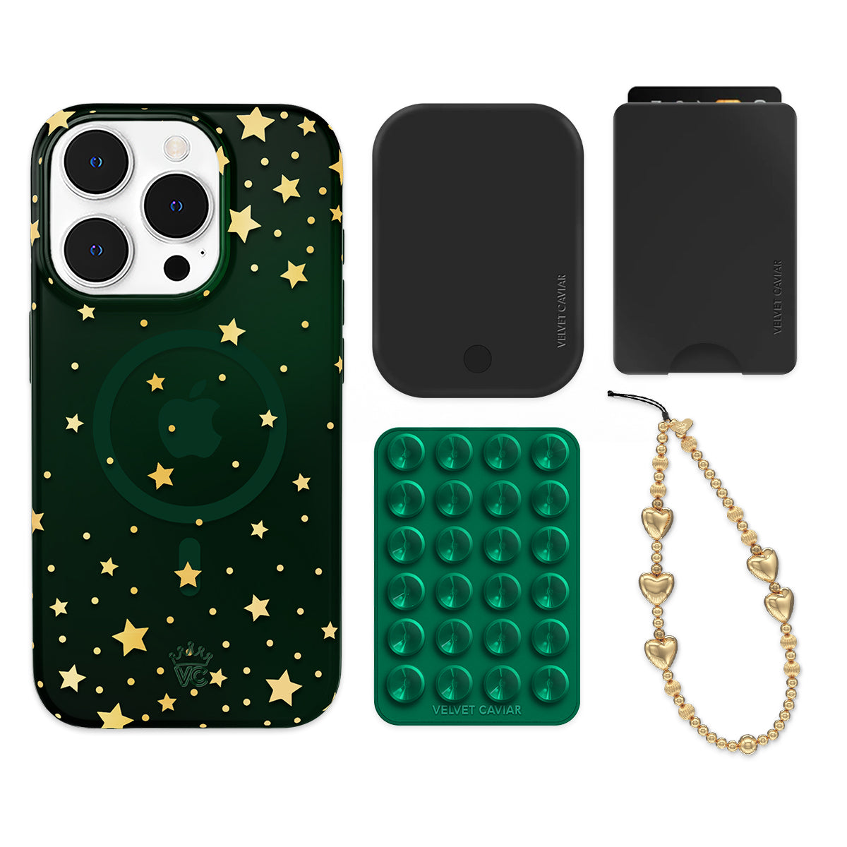 Evergreen Stars iPhone Wallet Case with Card Holder - Slim Protective Cover for iPhone 13/14/15 Pro Max - Perfect for Travel, Shopping & Everyday Use