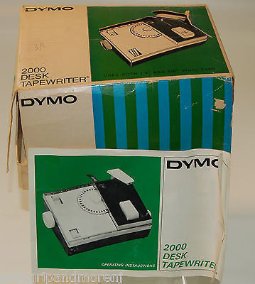 Vintage Dymo Desk Tapewriter 2000 Label Maker with 3/8