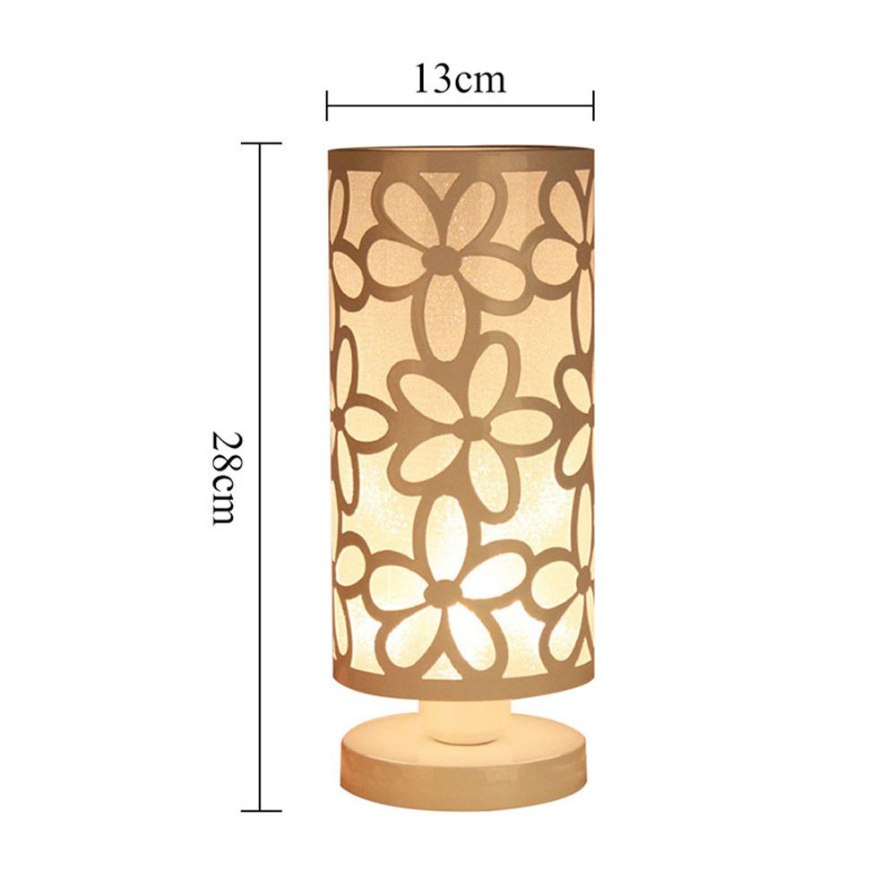 Modern Creative Iron Art Hollow Desk Lamp with Polymer Lampshade - Wooden Base Table Light for Living Room, Bedroom, Study & Office Decor | Night Light with Button Switch | Perfect for Reading, Working & Ambient Lighting