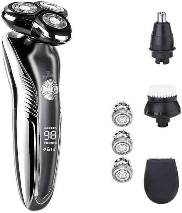 Best Electric Razor for Men - USB Rechargeable Wet & Dry Shaver with Trimmer, Nose Hair Clipper & Washable Design - Perfect for Travel, Home & Gym Use