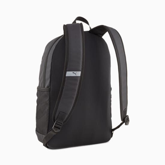 PUMA PLUS II Black Backpack - Stylish & Durable School, Travel & Gym Bag for Men & Women | Water-Resistant & Spacious Design