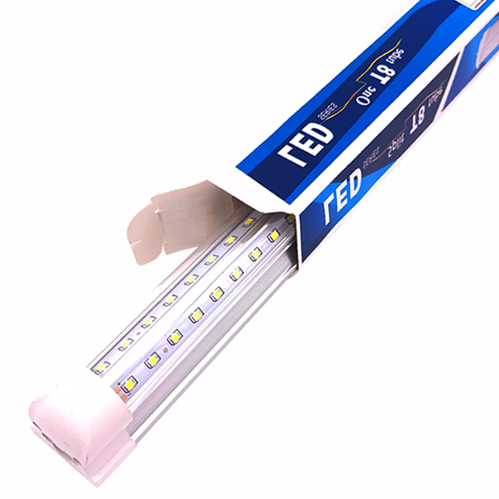 4Ft 48 Inch LED Shop Lights - 50W 6200lm Cool White (6200K) T8 Tube Light for Ceiling & Utility Areas - 25 Pack - Energy Efficient Commercial Lighting for Warehouses, Garages & Retail Stores - Ships from USA