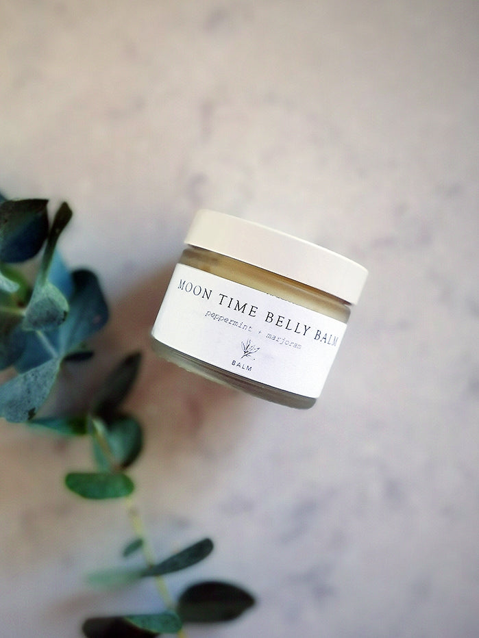 Forage Botanicals Moon Time Belly Balm - Organic Herbal Relief for Menstrual Cramps & PMS - Soothe & Relax During Your Cycle - Perfect for Self-Care & Wellness Routines