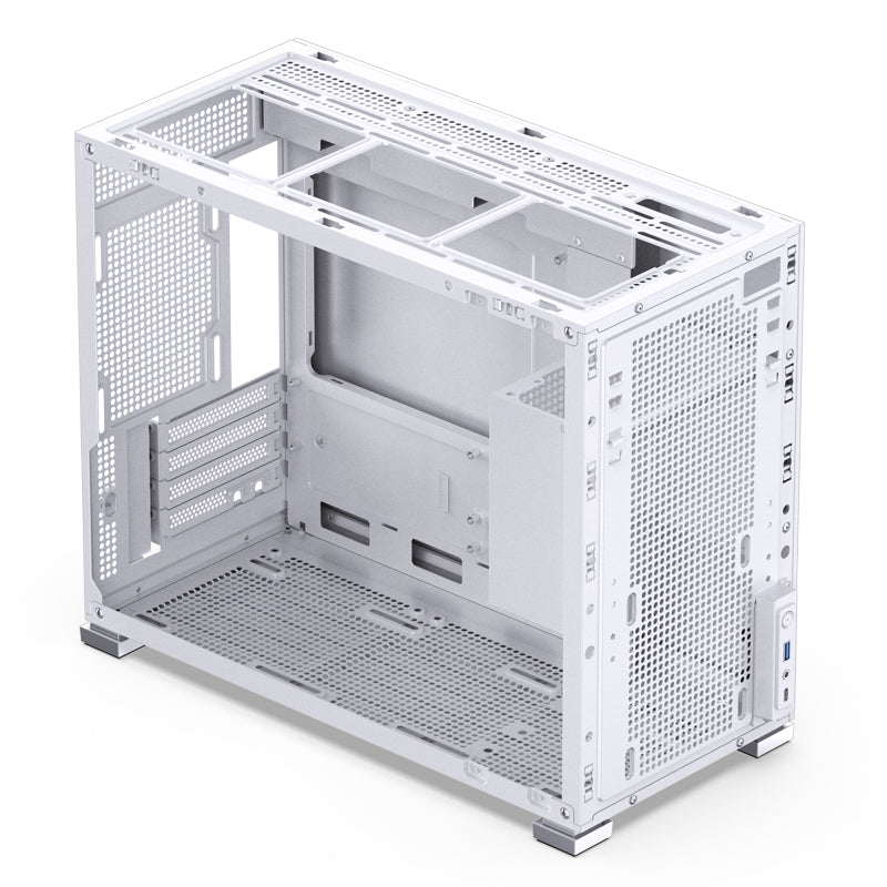 Jonsbo D31 Mesh mATX PC Case - White, USB Type C, No Fan Included | Compact Gaming & Workstation Computer Case for Home & Office Use
