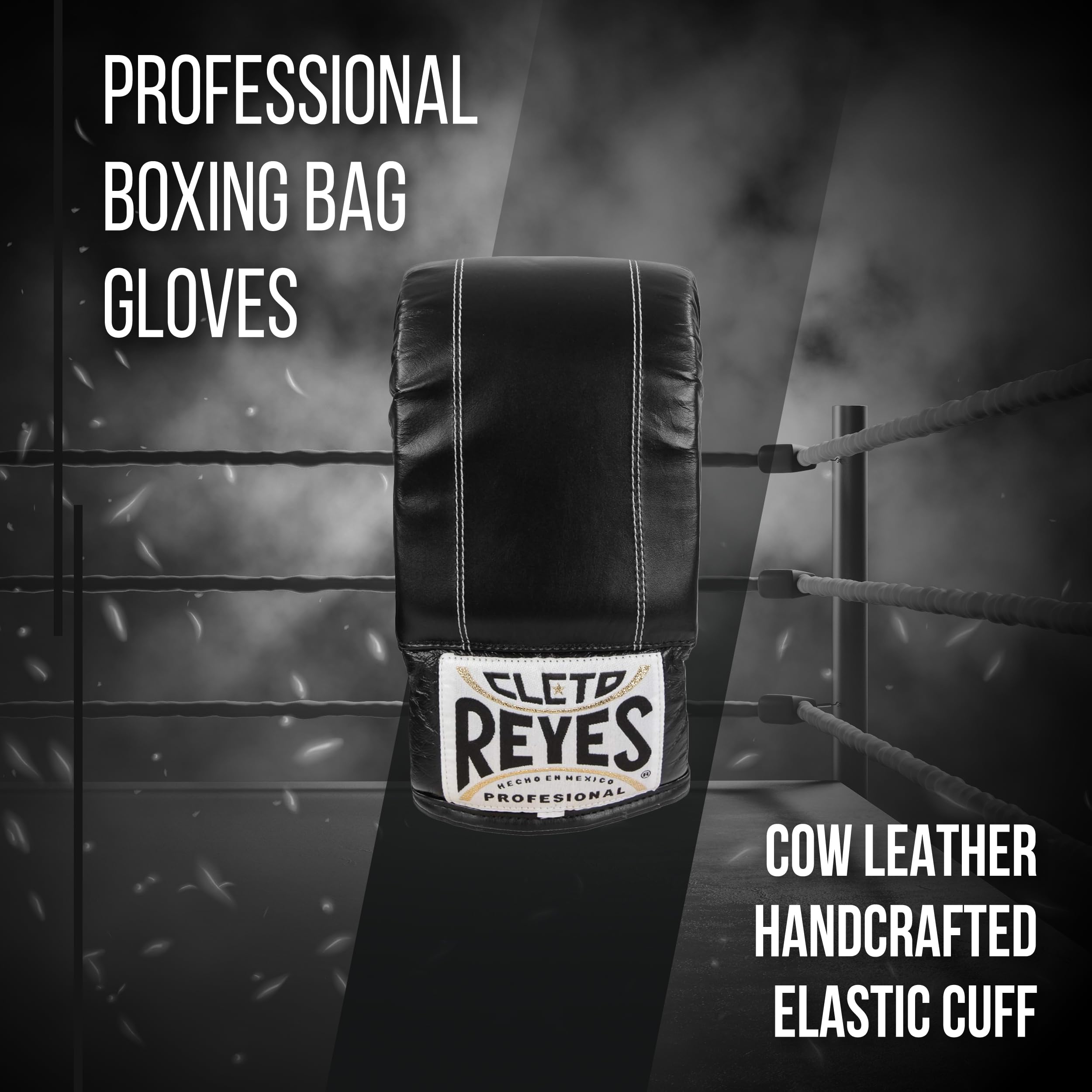 Cleto Reyes Professional Boxing Gloves for Men & Women - Heavy Bag Training, MMA, Kickboxing, Muay Thai - Premium Elastic Cuff for Punching Bags | Ideal for Gym Workouts, Sparring & Combat Sports Training