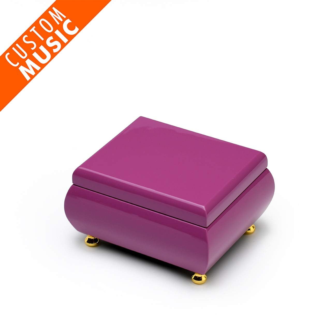 Vibrant Hi-Gloss Lavender USB Sound Module Music Jewelry Box - L2 - On/Off Switch, Motion Sensor, USB Rechargeable (30+ Songs) - Perfect for Gift Giving, Jewelry Storage & Home Decor