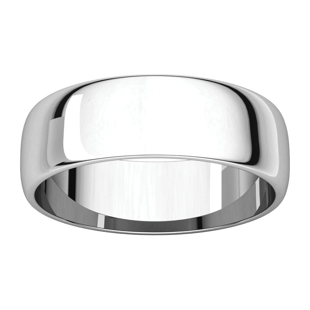925 Sterling Silver 6mm Half Round Wedding Band - Elegant Jewelry for Brides & Grooms