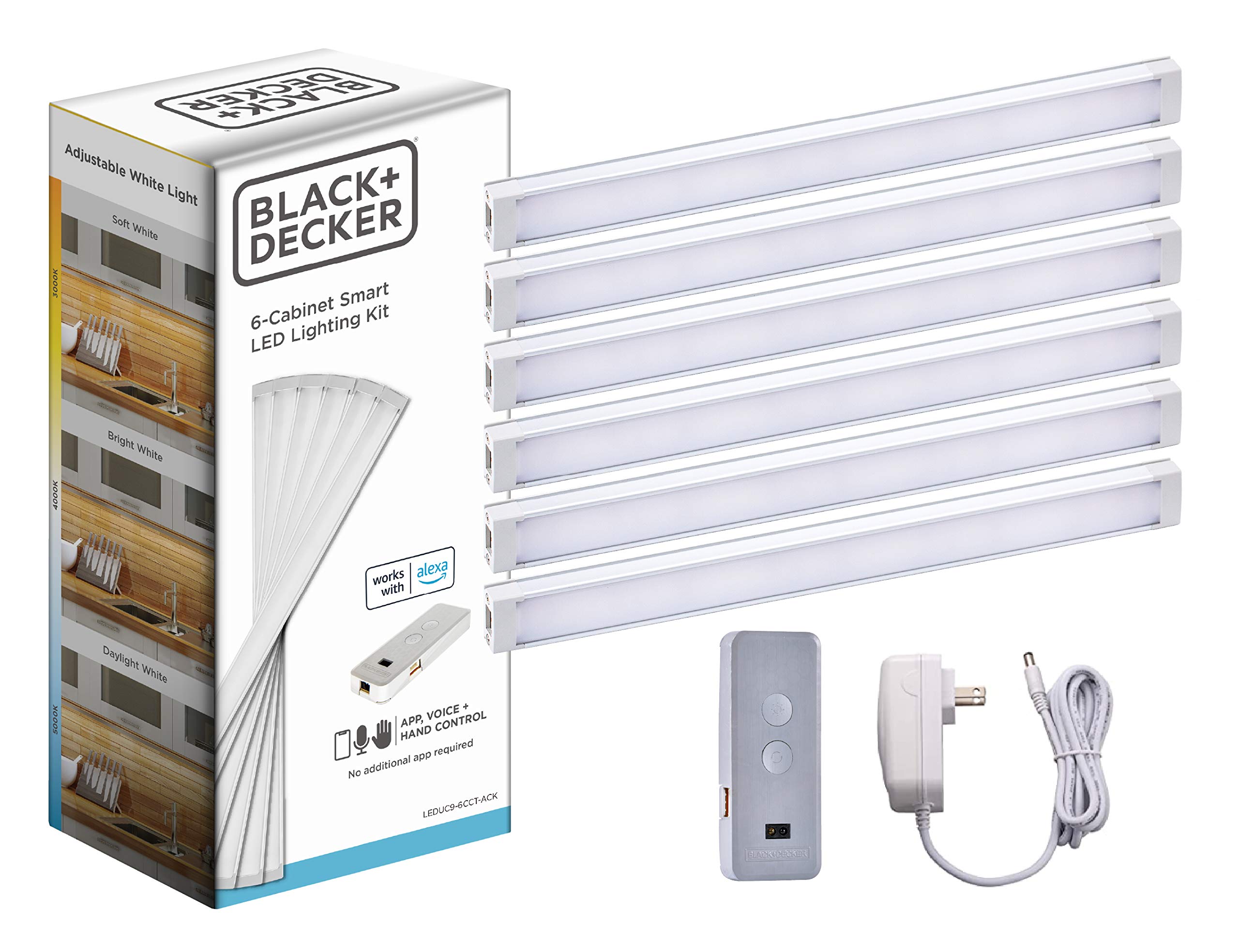 BLACK+DECKER Alexa-Compatible Smart Under Cabinet LED Lighting Kit - 18