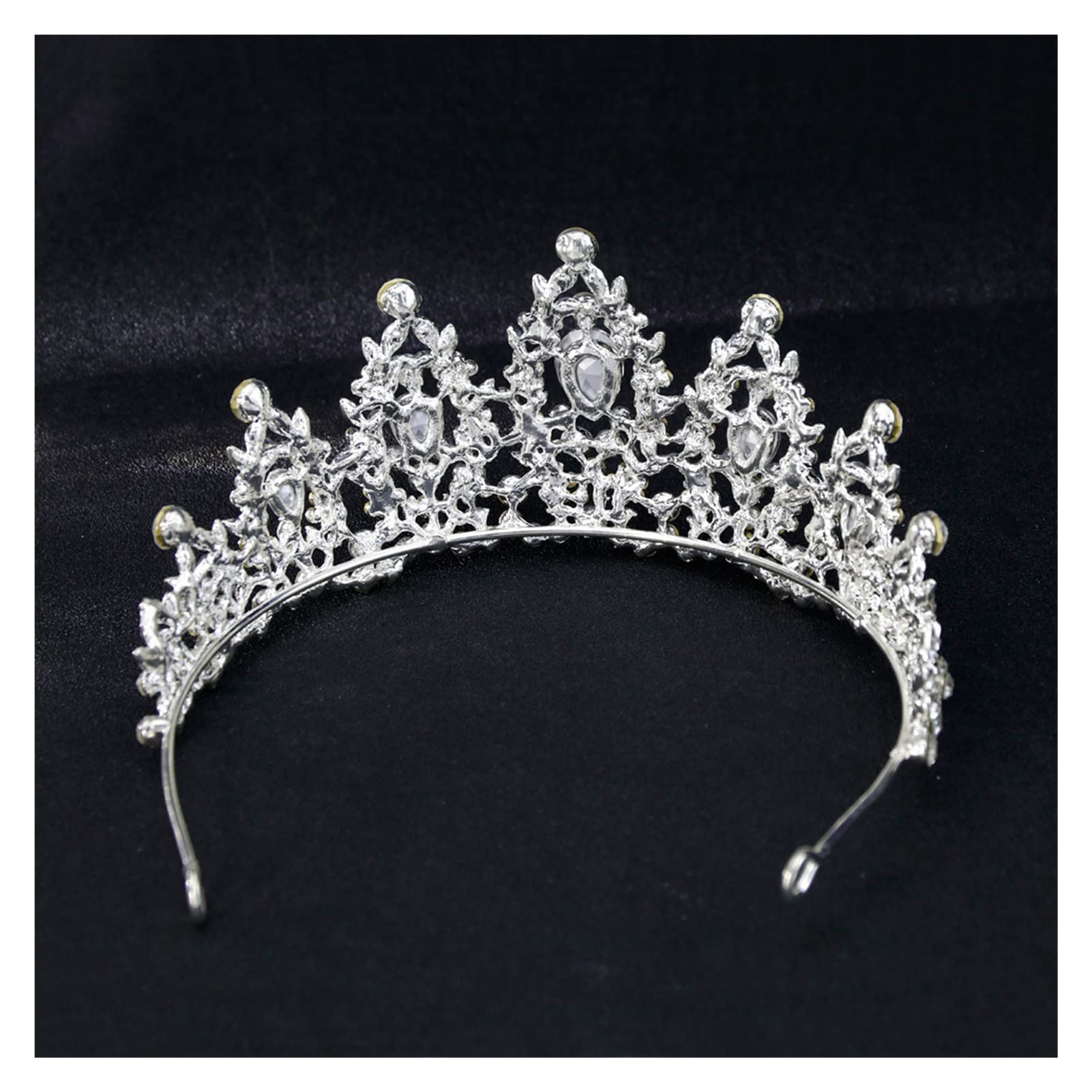 Sparkling Silver Rhinestone Crystal Tiara for Girls - Princess Crown Bridal Headdress Wedding Hair Accessories (DA015-B) | Perfect for Weddings, Pageants, Birthday Parties & Cosplay