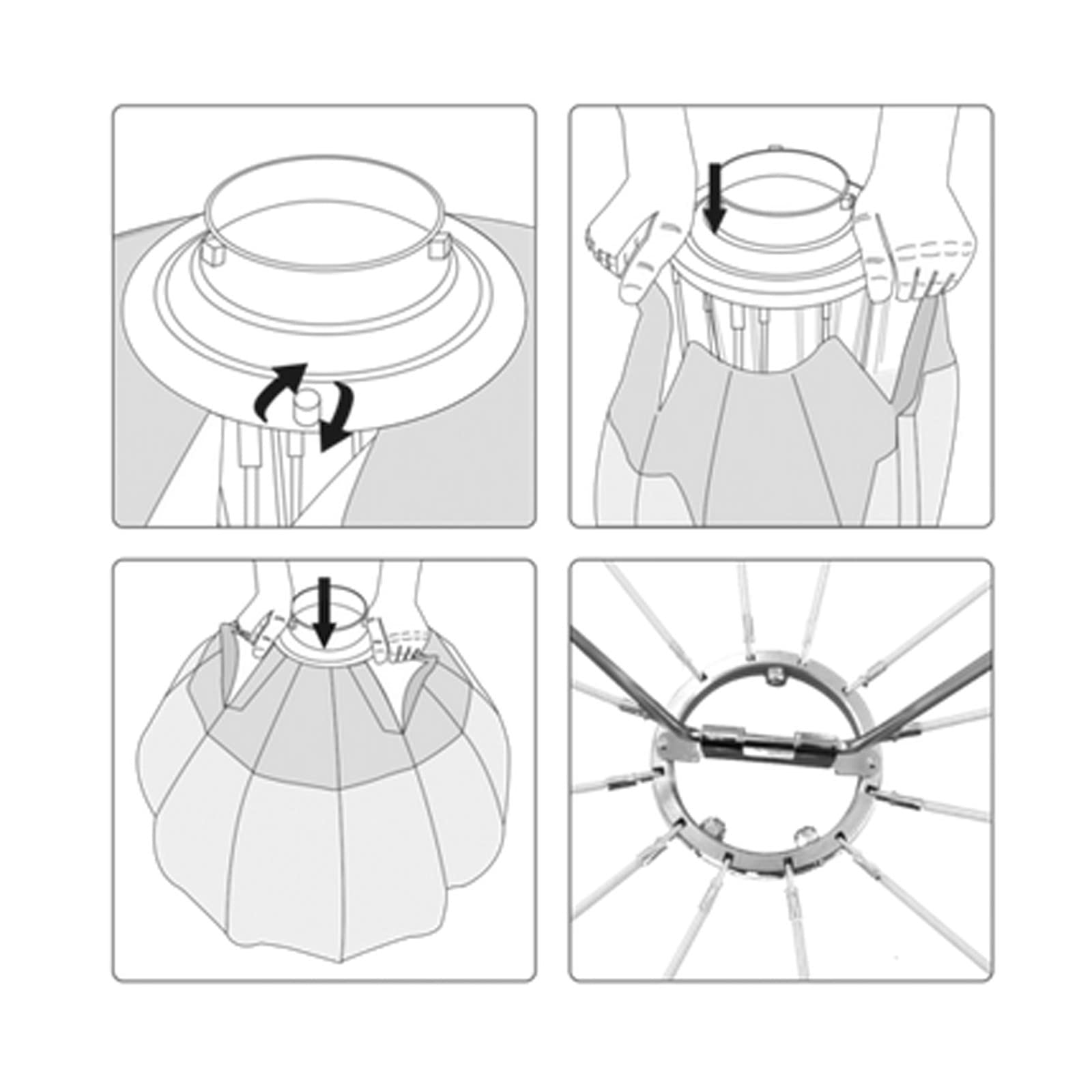 Aputure 90cm Softbox with Hook-and-Loop Skirt - Bowens Mount Compatible with 300X, 300D II, Amaran 200X, 200D, 60X, 60D - Perfect for Studio Photography, Portrait Lighting, and Video Production