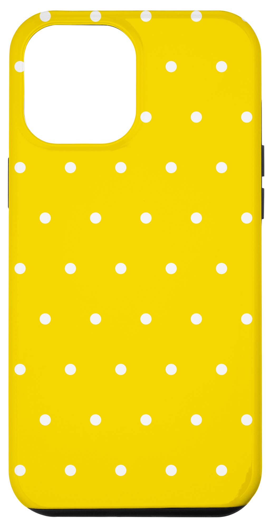 Premium iPhone 12 Pro Max Case - Luxury Gold & White Polka Dot Phone Cover with Shockproof Protection | Perfect for Everyday Use, Travel & Fashion Accessories