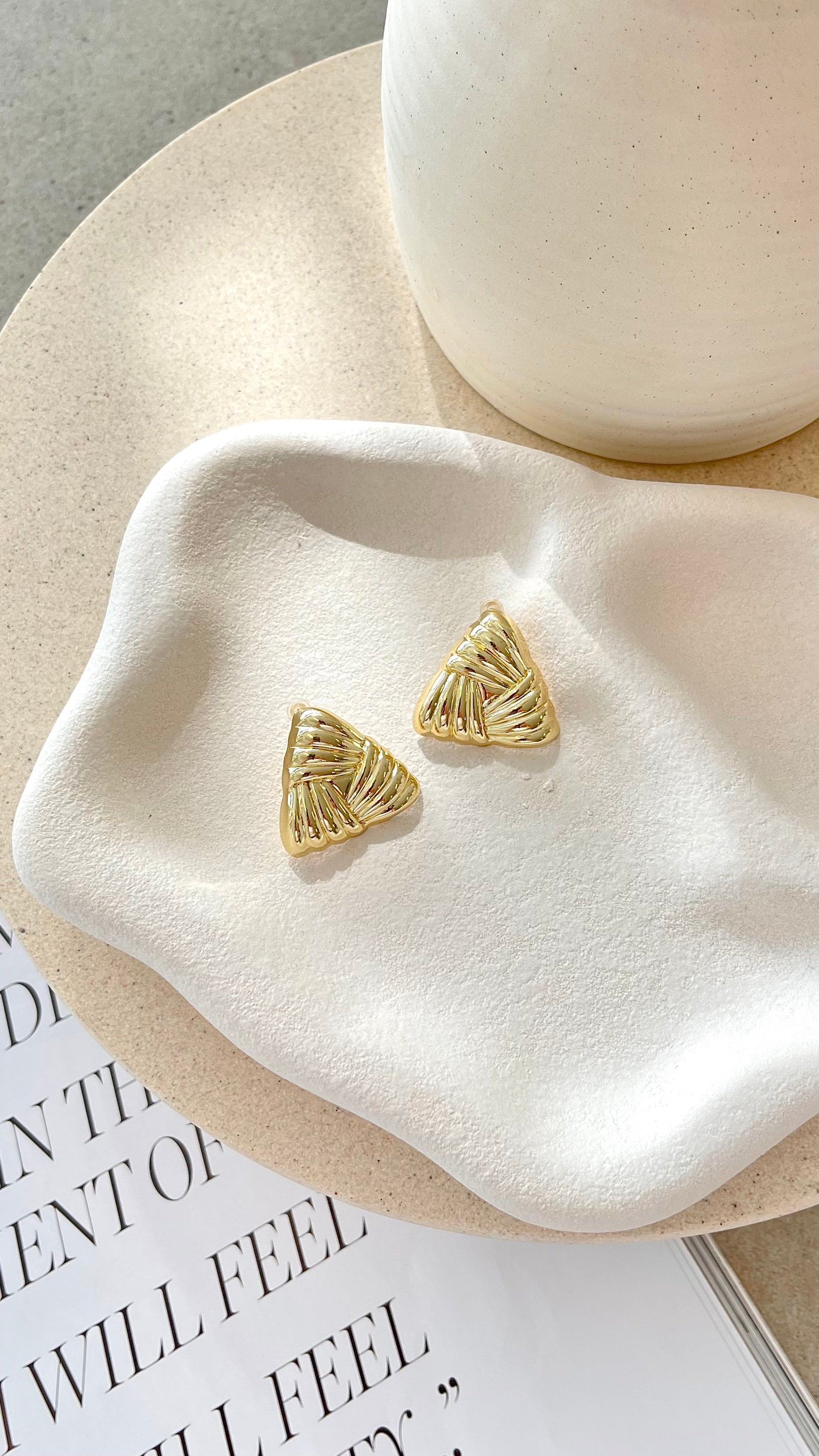 Madalena Gold Earrings for Women - Elegant Dangle Hoop Earrings for Party, Wedding & Everyday Wear