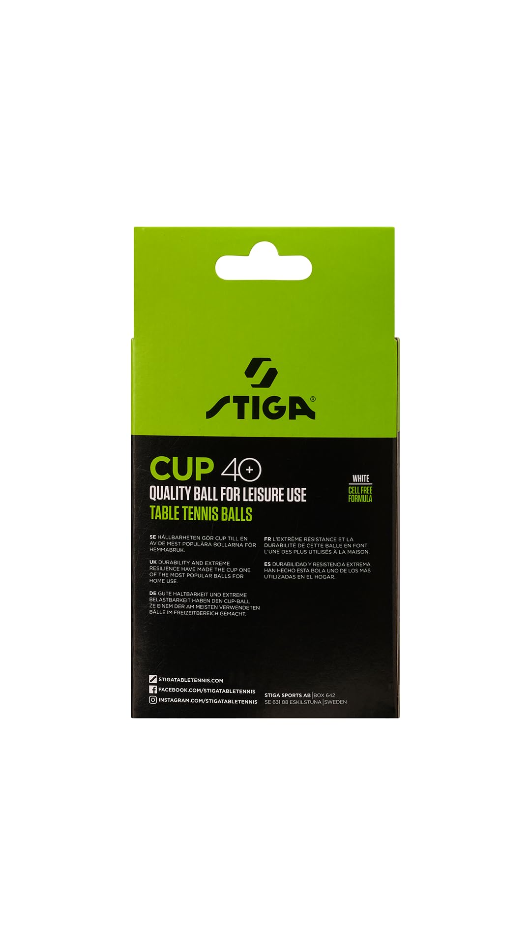 Stiga Premium 40+ 12-Pack White Table Tennis Balls for Competition & Training - Perfect for Home, Club & Professional Play