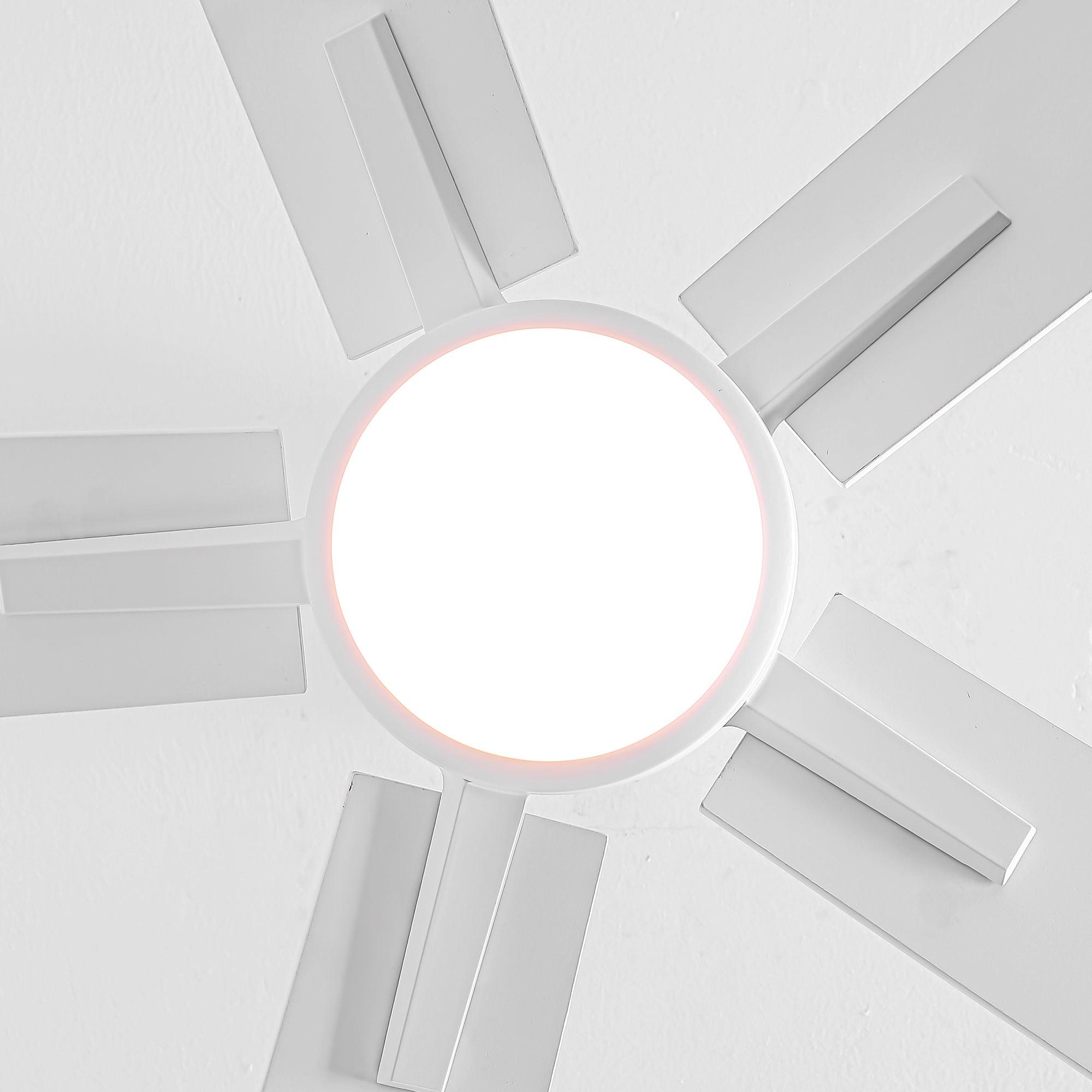 48 DC Motor 5-Blade Modern Ceiling Fan with Downrod Mount - Perfect for Living Room, Bedroom, and Office Cooling