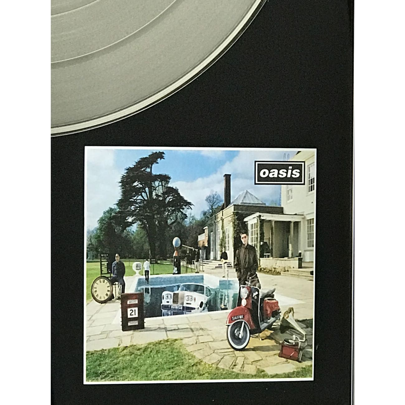 Oasis 'Be Here Now' BPI 3x Platinum Award Signed by Noel Gallagher with BAS COA - Rare Collectible Music Memorabilia for Fans & Display